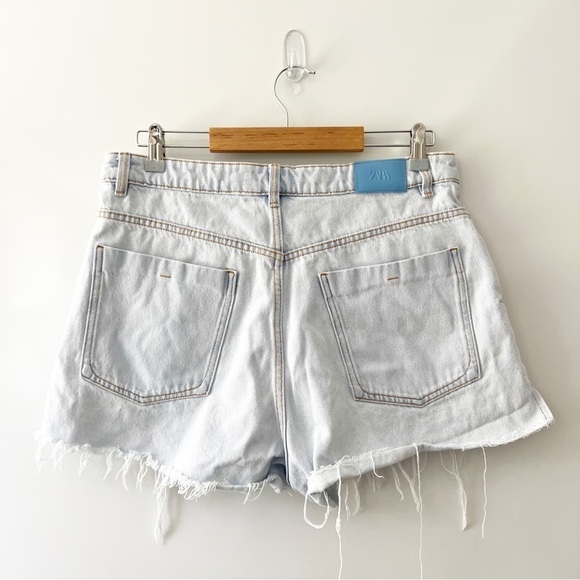 Zara High Rise Cutoff Denim Shorts - Picture 6 of 14